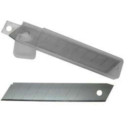 Лезвия сменные к ножам шириной 18 мм, толщина 0,4 мм, в упаковке 10 шт.