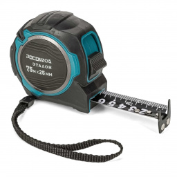 Рулетка 7,5 м х 25 мм с магнитом, двусторонняя ЭТАЛОН РОСОМАХА