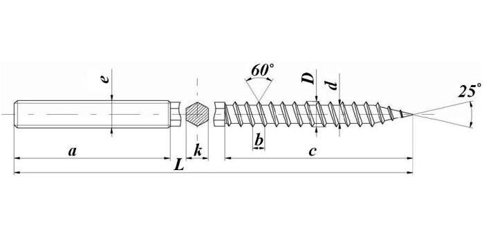 Шпилька м8 чертеж dwg